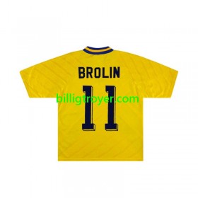 Billige Fotballdrakter Sverige Brolin 11 Retro Hjemmedraktsett 1994 Kortermet